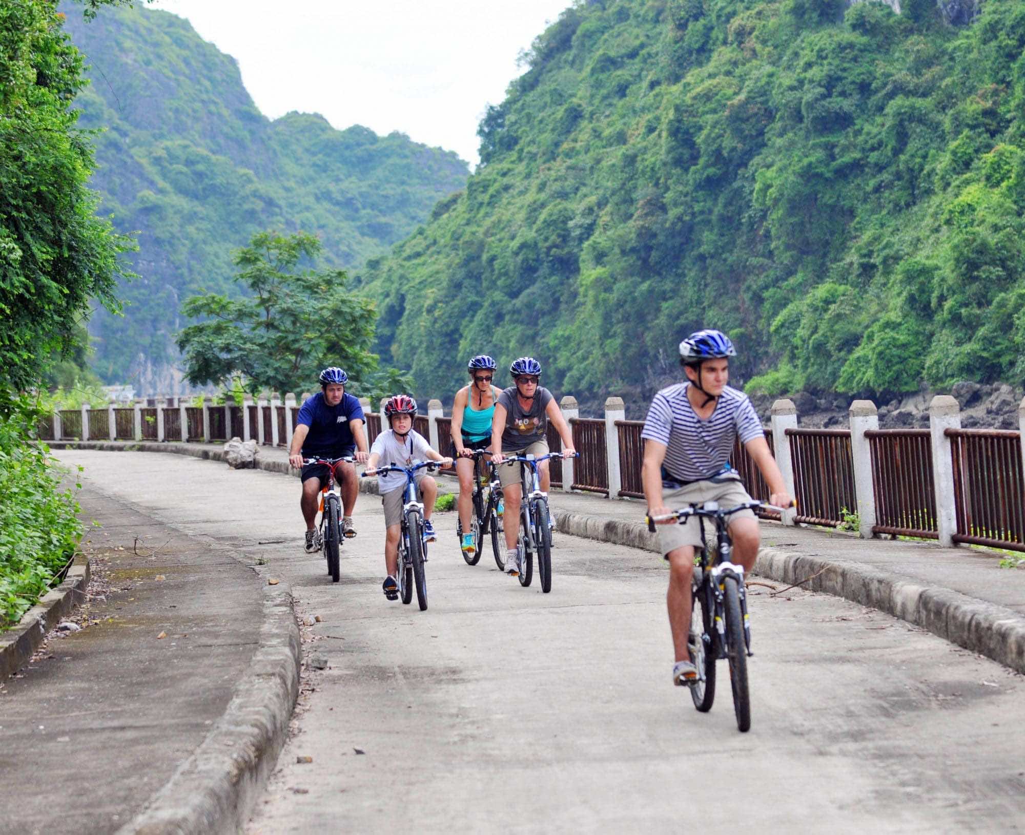 biking on Cat Ba island by bhaya cruises 1